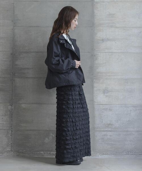 URBAN RESEARCH Sonny Label(アーバンリサーチサニーレーベル)の「撥水スタンドカラーナイロンブルゾン(ナイロンジャケット・レディース・ベージュ系その他/ホワイト系その他/ブラック・FREE)」の4枚目の写真
