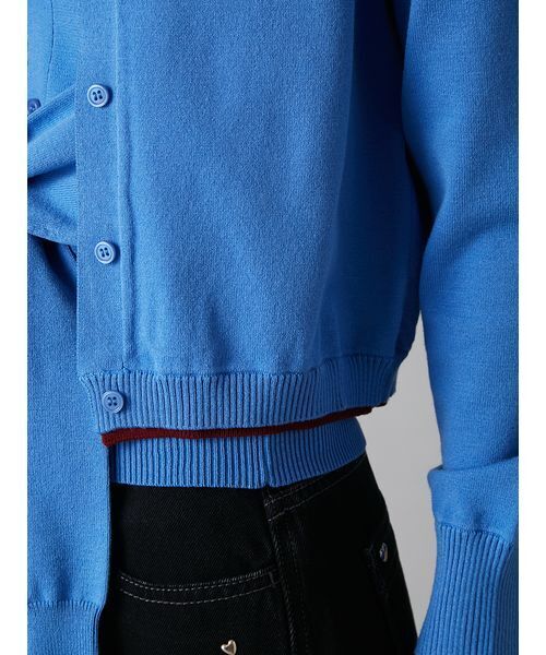 LILY BROWN(リリーブラウン)の「カラートリムニットカーディガン(カーディガン/ボレロ・レディース・グレー/ブルー/ドット/ピンク・F)」の11枚目の写真