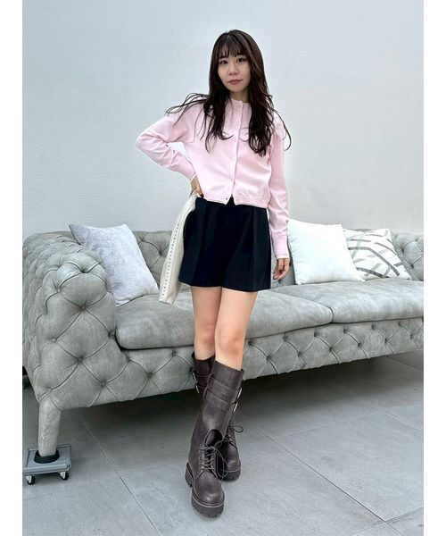 LILY BROWN(リリーブラウン)の「カラートリムニットカーディガン(カーディガン/ボレロ・レディース・グレー/ブルー/ドット/ピンク・F)」の15枚目の写真