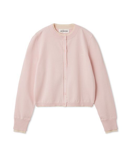 LILY BROWN(リリーブラウン)の「カラートリムニットカーディガン(カーディガン/ボレロ・レディース・グレー/ブルー/ドット/ピンク・F)」の16枚目の写真