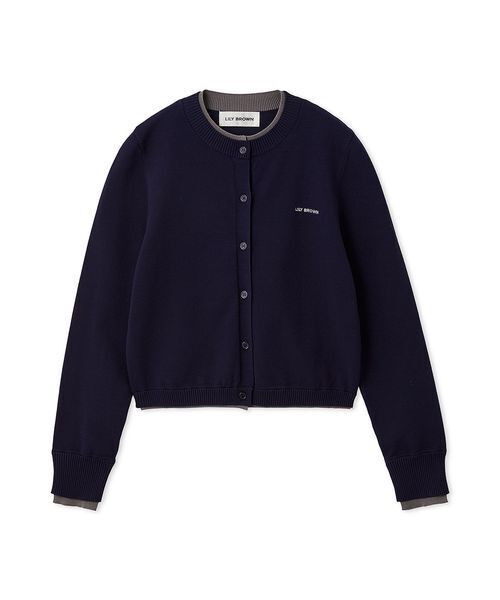 LILY BROWN(リリーブラウン)の「カラートリムニットカーディガン(カーディガン/ボレロ・レディース・グレー/ブルー/ドット/ピンク・F)」の19枚目の写真