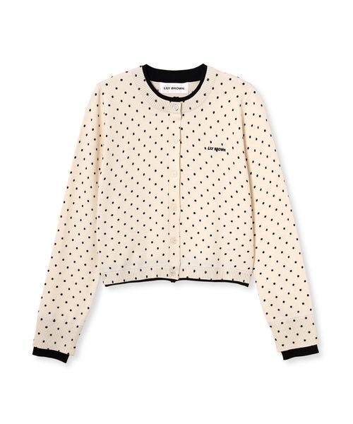 LILY BROWN(リリーブラウン)の「カラートリムニットカーディガン(カーディガン/ボレロ・レディース・グレー/ブルー/ドット/ピンク・F)」の20枚目の写真