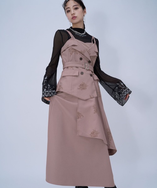 HARE(ハレ)の「Flowerシシュウジャンスカ(HARE)(ジャンパースカート・レディース・ライトブルー/ピンク/ブラック・FREE)」の18枚目の写真