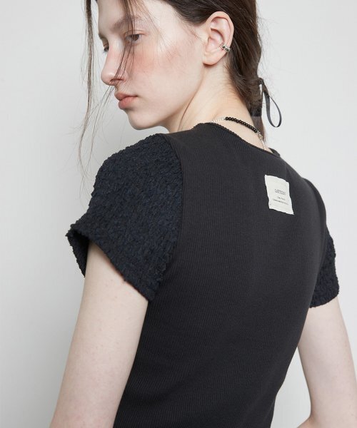 LARTIGENT(ラーティゼン)の「L3 CUTOUT SHORT SLEEVE T-SHIRT(BLACK)(Tシャツ/カットソー・レディース・その他・FREE)」の3枚目の写真