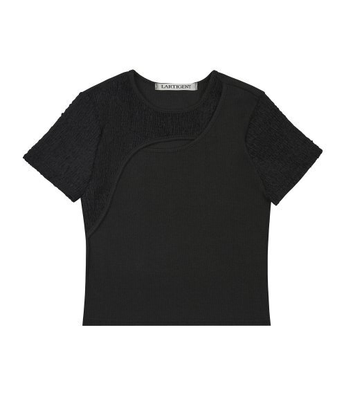 LARTIGENT(ラーティゼン)の「L3 CUTOUT SHORT SLEEVE T-SHIRT(BLACK)(Tシャツ/カットソー・レディース・その他・FREE)」の5枚目の写真
