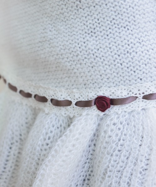 axes femme(アクシーズファム)の「ふわふわモヘアニットケープ(カーディガン/ボレロ・レディース・ピンク/モカ/キナリ・FREE)」の9枚目の写真