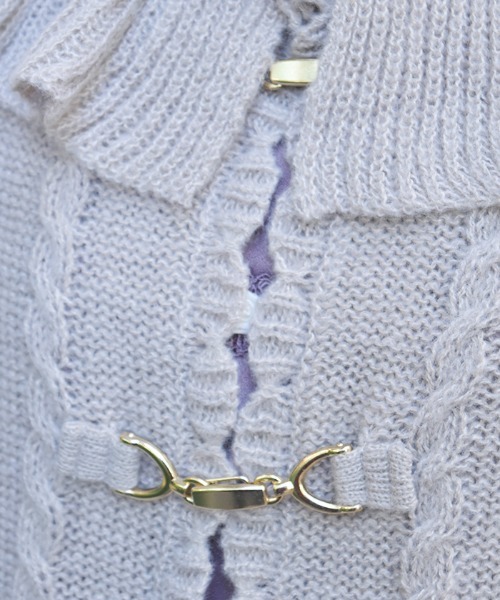 axes femme(アクシーズファム)の「ふわふわモヘアニットケープ(カーディガン/ボレロ・レディース・ピンク/モカ/キナリ・FREE)」の11枚目の写真