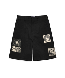 LORES（ロアス）の「イヤーブックアップリケワークショーツ - ブラック（その他パンツ）」