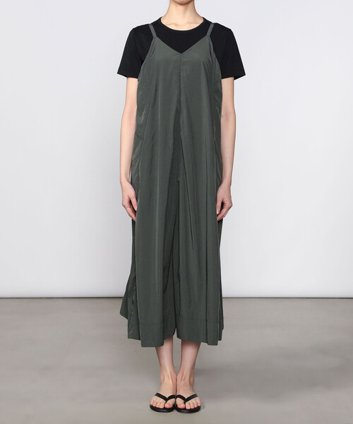 DANTON(ダントン)の「DANTON | ナイロンタフタ Aライン キャミソールワンピース WOMEN(ワンピース・レディース・オリーブ/チャコール・36)」の16枚目の写真