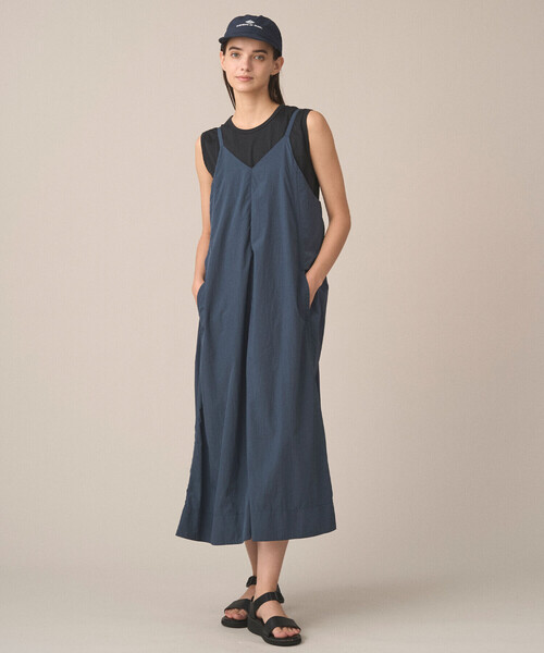 DANTON(ダントン)の「DANTON | ナイロンタフタ Aライン キャミソールワンピース WOMEN(ワンピース・レディース・オリーブ/チャコール・36)」の11枚目の写真
