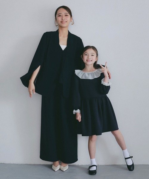 AJUGA.(アジュガ)の「イージーレイヤードVネックジレ【セレモニー/オケージョン】(ベスト・レディース・ネイビー/ブラック・M/S)」の12枚目の写真