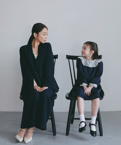 AJUGA.(アジュガ)の「イージーレイヤードVネックジレ【セレモニー/オケージョン】(ベスト・レディース・ネイビー/ブラック・M/S)」の15枚目の写真
