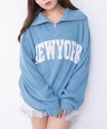 WEGO | WEGO/【26年春新作】NEWYORKハーフジップニット(ニット/セーター)