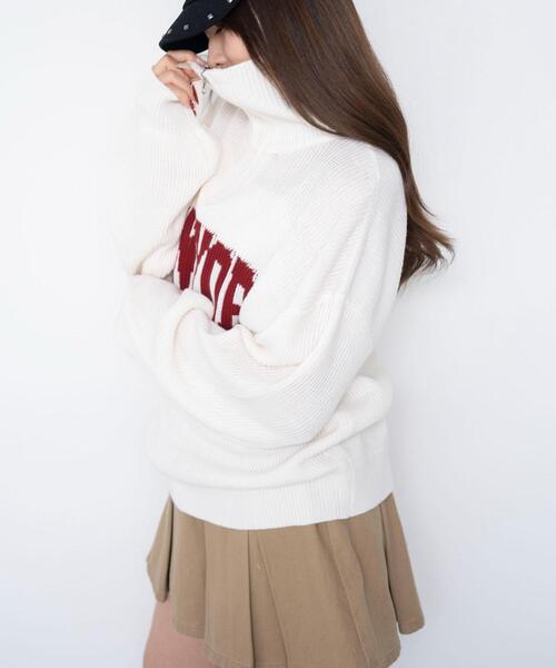 WEGO（ウィゴー）の「WEGO/【26年春新作】NEWYORKハーフジップニット（ニット/セーター・レディース・オフホワイト/サックスブルー/杢グレー・FREE）」の13枚目の写真