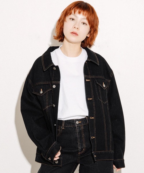 RVCA(ルーカ)の「RVCA/ルーカ ジャケット デニム BG043750(その他アウター・レディース・ライトインディゴブルー/ブラック・M/S)」の1枚目の写真