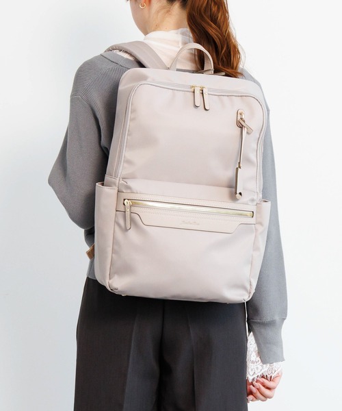 Jewelna Rose(ジュエルナローズ)の「リモハピ Vol.4 エアリィ B4/15.6インチPC収納 65631(バックパック/リュック・レディース・ブラック/ライトグレー/ダークグレー・FREE)」の2枚目の写真
