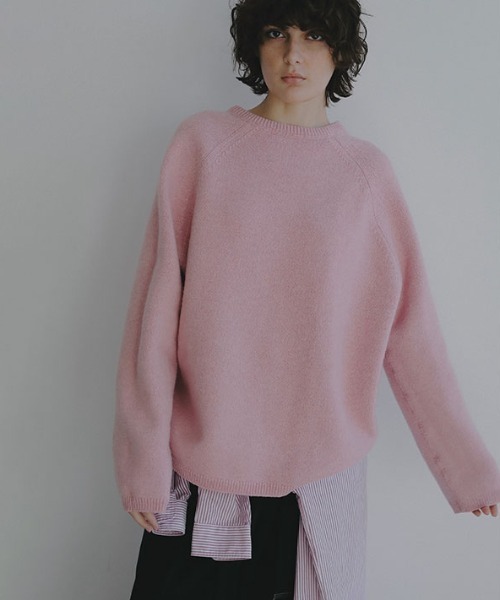 ETRE TOKYO（エトレトウキョウ）の「リバーシブルボックスニットプルオーバー（ニット/セーター・レディース・ピンク/オフホワイト/ブルー・FREE）」の3枚目の写真