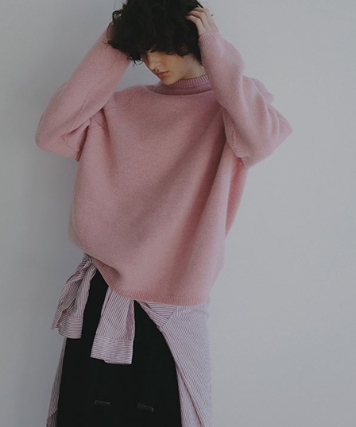 ETRE TOKYO（エトレトウキョウ）の「リバーシブルボックスニットプルオーバー（ニット/セーター・レディース・ピンク/オフホワイト/ブルー・FREE）」の5枚目の写真