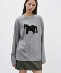 EIGHTHMONTH（エイスマンス）の「ホースモチーフトップス EM26s031【EIGHTHMONTH】（Tシャツ/カットソー）」