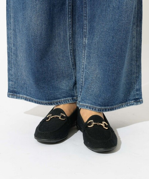 ALBEROLA（アルベローラ）の「【ALBEROLA / アルベローラ】ラフィア調 ビットローファー / フラットシューズ（ローファー・レディース・ブラック/ベージュ・24/23/22/25）」の10枚目の写真