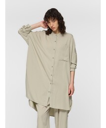 mizuiro ind T/Rバンドカラーロングシャツ
