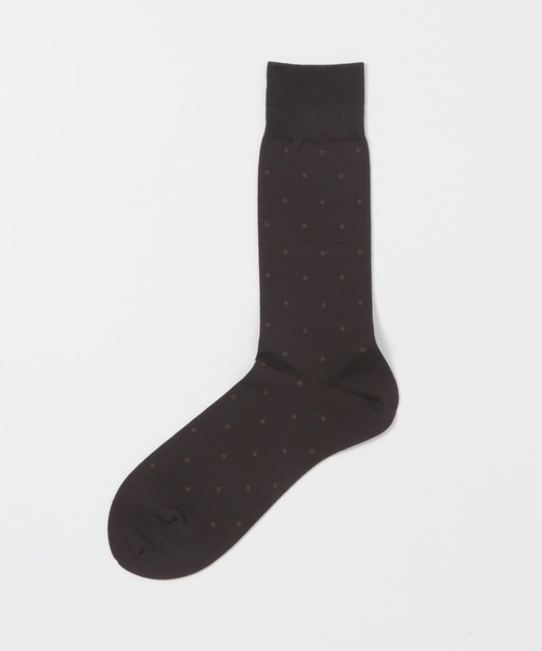 URBAN RESEARCH DOORS（アーバンリサーチドアーズ）の「LIFE STYLE TAILOR　ドット柄ドレスソックス（ソックス/靴下・メンズ・ネイビー/ブラウン/ブラック・-）」の2枚目の写真