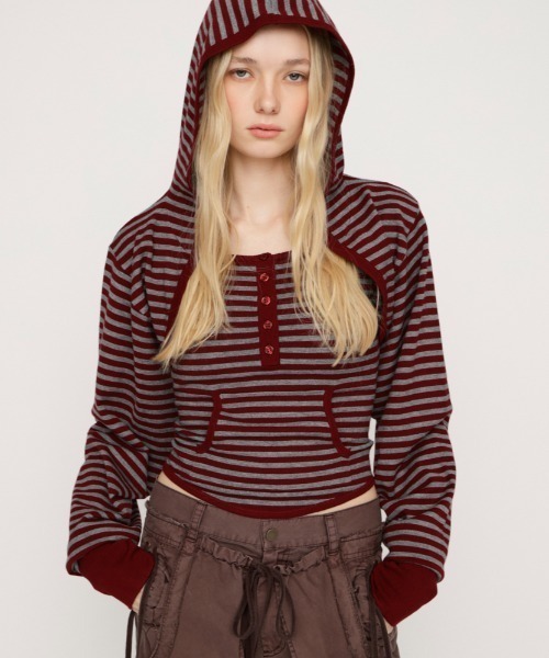 SLY（スライ）の「KNIT BOLERO ニットボレロ 春服（カーディガン/ボレロ・レディース・ブラック系その他2/レッド系その他・FREE）」の2枚目の写真