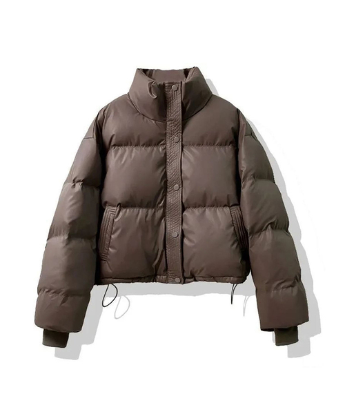VASCARA(バスカラ)の「High neck Puffer Short Padding (4colors)(ダウンジャケット/コート・レディース・ブラック/カーキ/ブラウン・FREE)」の2枚目の写真