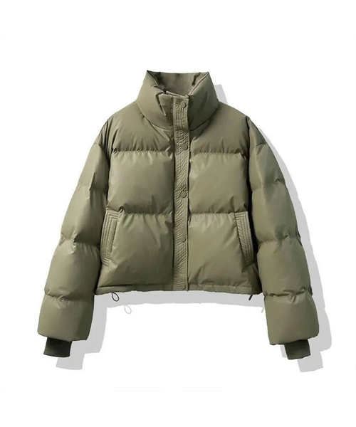 VASCARA(バスカラ)の「High neck Puffer Short Padding (4colors)(ダウンジャケット/コート・レディース・ブラック/カーキ/ブラウン・FREE)」の3枚目の写真