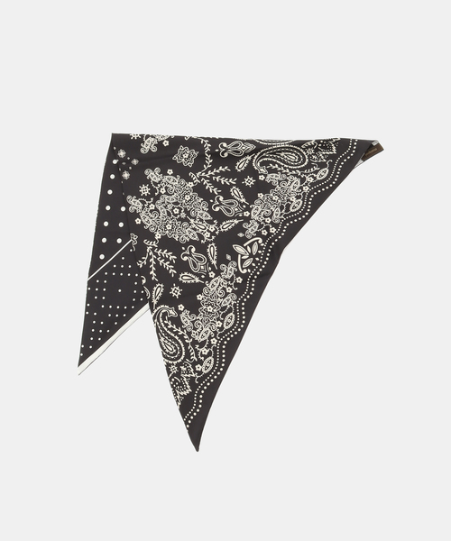 FRAMeWORK（フレームワーク）の「manipuri/マニプリ　三角W65 スカーフ 45*96（バンダナ/スカーフ・レディース・ブラック/ブラウン・FREE）」の17枚目の写真