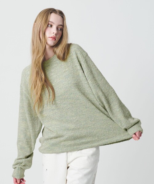 California General Store(California General Store)の「<CGS.>ミックス シャギー クルーネック ニット(ニット/セーター・メンズ・グレー系/ライム・L/M/S)」の3枚目の写真