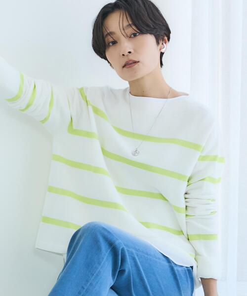 UNTITLED（アンタイトル）の「【ゆったり/洗える】クロップドニットプルオーバー（ニット/セーター・レディース・ホワイト/ライトグレー/ブルー/ホワイト系3/ネイビー系2・00/02/04/48/44）」の21枚目の写真