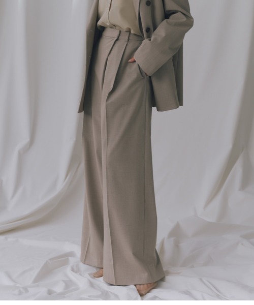 anuans(アニュアンス)の「アシメデザインワイドパンツ(その他パンツ・レディース・グレー/ベージュ/ネイビー・MEDIUM/SMALL)」の3枚目の写真