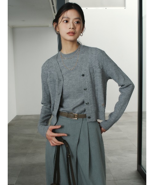 anuans(アニュアンス)の「アシメデザインワイドパンツ(その他パンツ・レディース・グレー/ベージュ/ネイビー・MEDIUM/SMALL)」の9枚目の写真