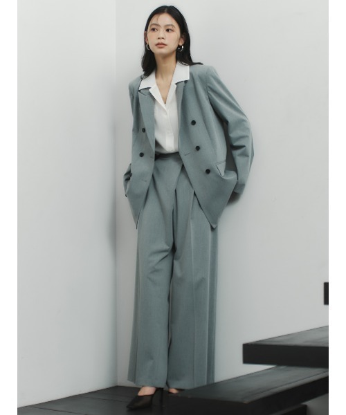 anuans(アニュアンス)の「アシメデザインワイドパンツ(その他パンツ・レディース・グレー/ベージュ/ネイビー・MEDIUM/SMALL)」の15枚目の写真