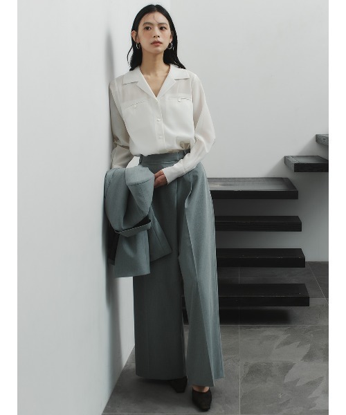 anuans(アニュアンス)の「アシメデザインワイドパンツ(その他パンツ・レディース・グレー/ベージュ/ネイビー・MEDIUM/SMALL)」の20枚目の写真