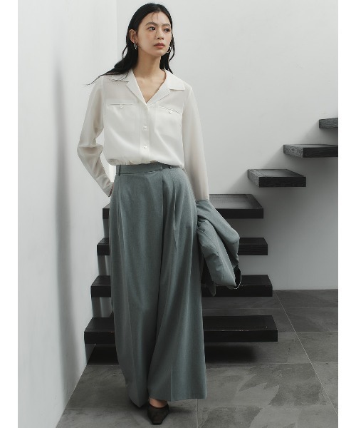 anuans(アニュアンス)の「アシメデザインワイドパンツ(その他パンツ・レディース・グレー/ベージュ/ネイビー・MEDIUM/SMALL)」の21枚目の写真