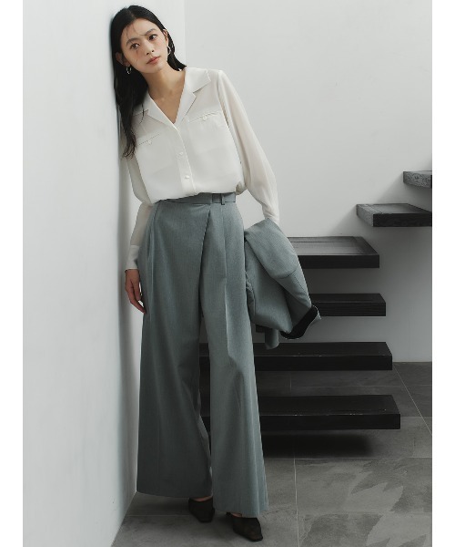 anuans(アニュアンス)の「アシメデザインワイドパンツ(その他パンツ・レディース・グレー/ベージュ/ネイビー・MEDIUM/SMALL)」の22枚目の写真