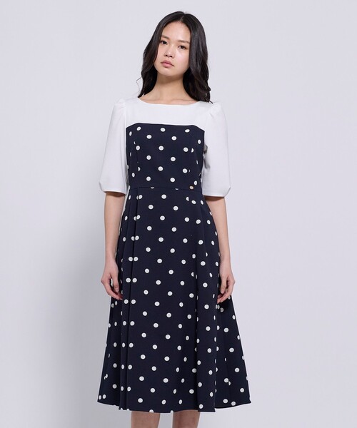 TOCCA（トッカ）の「RAIN GROW ドレス（ワンピース・レディース・ネイビー系5/ホワイト系5・6/4/2/0）」の6枚目の写真
