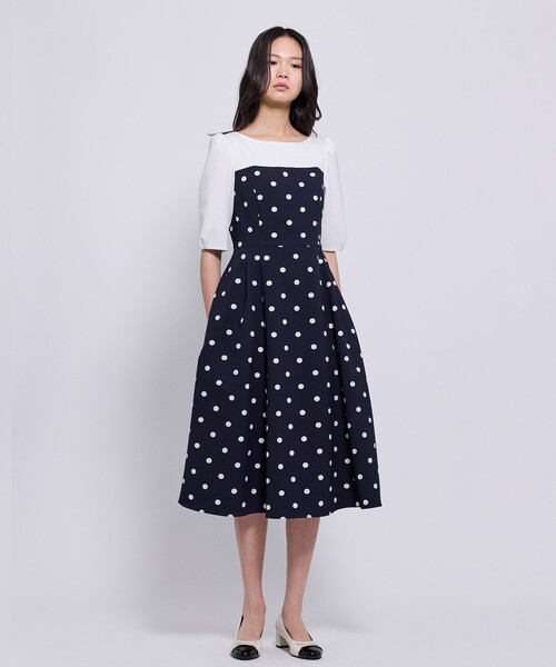 TOCCA（トッカ）の「RAIN GROW ドレス（ワンピース・レディース・ネイビー系5/ホワイト系5・6/4/2/0）」の12枚目の写真