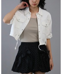 Doumoi（ドゥモエ）の「ショート丈デニムブラウス（シャツ/ブラウス）」