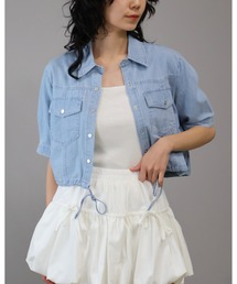 Doumoi（ドゥモエ）の「ショート丈デニムブラウス（シャツ/ブラウス）」