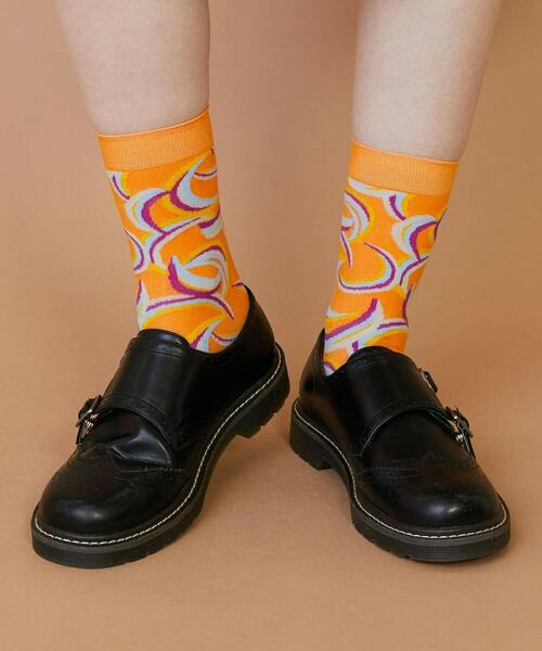 FRAPBOIS(フラボア)の「ウォーターサーフェスソックス(ソックス/靴下・レディース・オレンジ/チャコールグレー/アイボリー・FREE)」の3枚目の写真