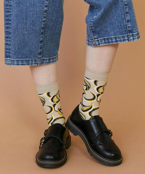 FRAPBOIS(フラボア)の「ウォーターサーフェスソックス(ソックス/靴下・レディース・オレンジ/チャコールグレー/アイボリー・FREE)」の1枚目の写真