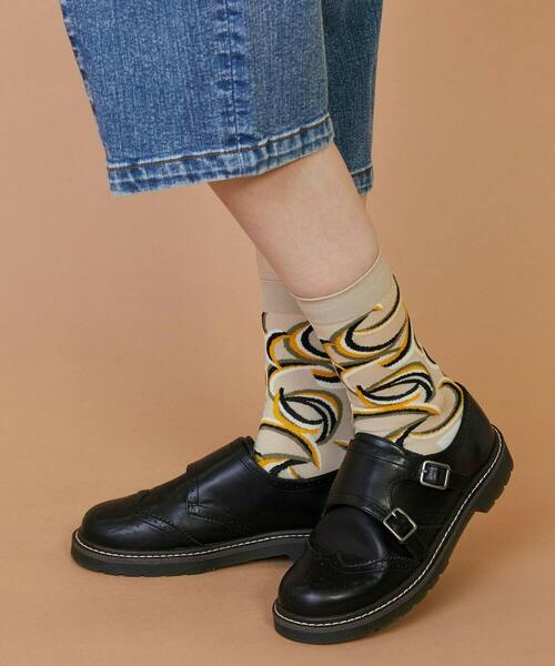 FRAPBOIS(フラボア)の「ウォーターサーフェスソックス(ソックス/靴下・レディース・オレンジ/チャコールグレー/アイボリー・FREE)」の4枚目の写真