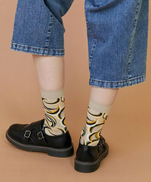 FRAPBOIS(フラボア)の「ウォーターサーフェスソックス(ソックス/靴下・レディース・オレンジ/チャコールグレー/アイボリー・FREE)」の5枚目の写真