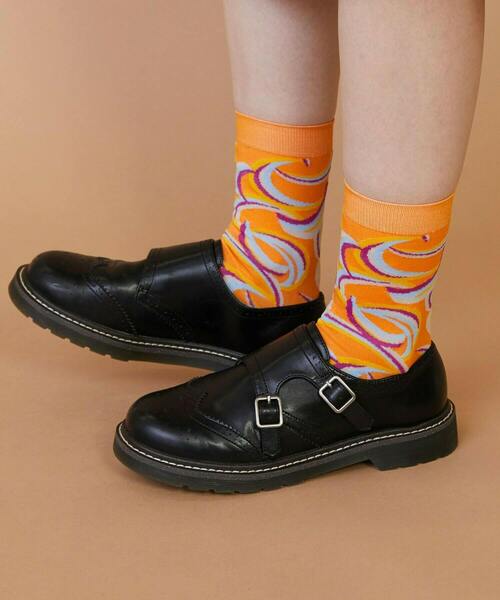 FRAPBOIS(フラボア)の「ウォーターサーフェスソックス(ソックス/靴下・レディース・オレンジ/チャコールグレー/アイボリー・FREE)」の7枚目の写真