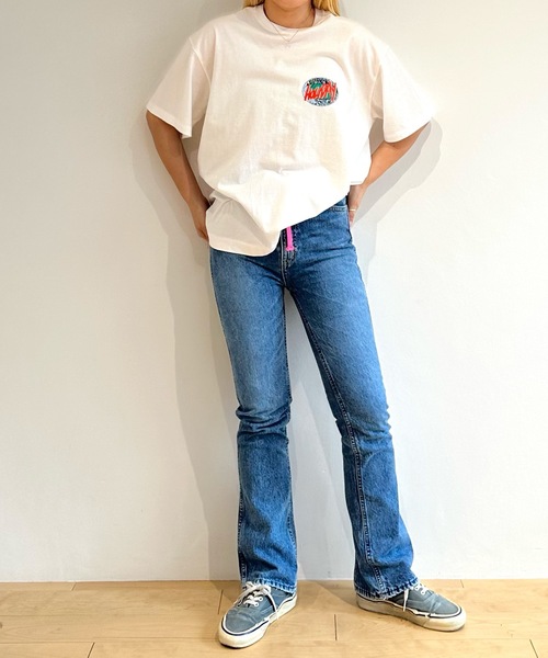 HOLIDAY（ホリデイ）の「SUPER FINE S/S T-SHIRT (CIRCLE LOGO) スーパーファインショートスリーブTシャツ (サークルロゴ)（Tシャツ/カットソー・レディース・ホワイト/ブラック・XL）」の8枚目の写真