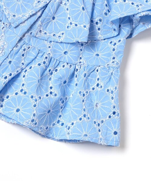 apres les cours（アプレレクール）の「【リンク】ラッフルフリルセットアップ（セットアップ・キッズ・ブルー/ピンク・130/120/110/100/90）」の3枚目の写真