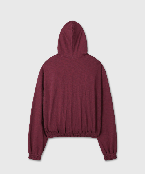 DIVEIN（ダイブイン）の「SLUB CROP HOOD ZIP-UP (BURGUNDY)（パーカー・メンズ・その他・1/2）」の3枚目の写真
